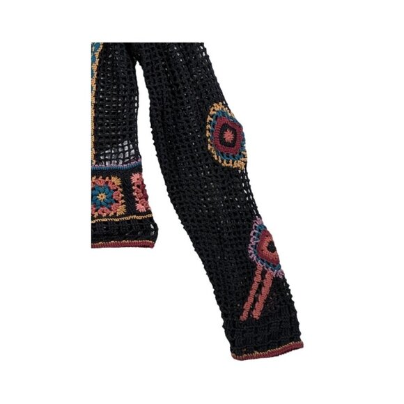 Coldwater Creek Multicolor Crochet Sweater Size Small - Picture 3 of 7